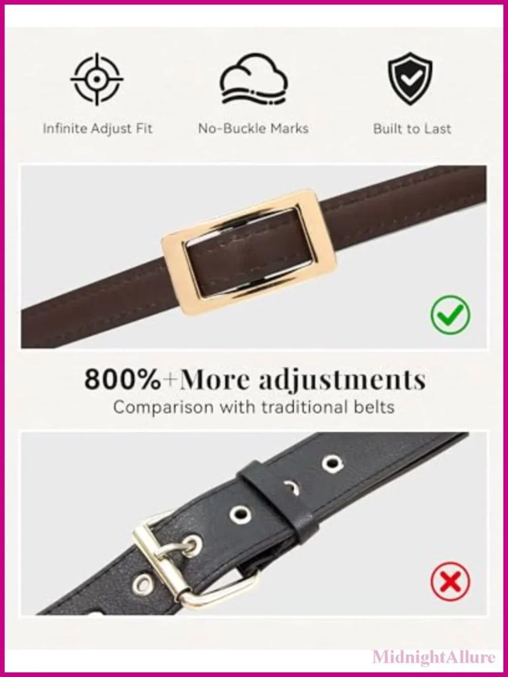 Hole-Free Reversible Skinny Belt 1/2